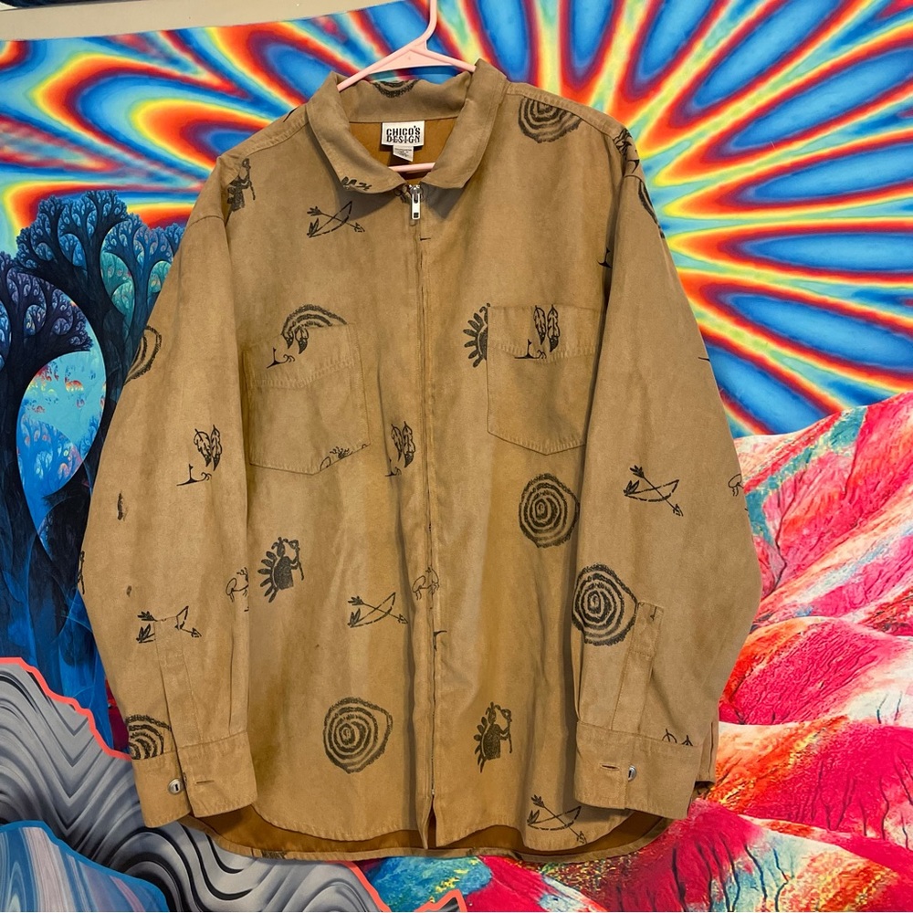 Chico’s Design Brown Zip-Up Jacket